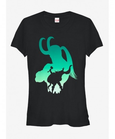 Value Item Marvel Thor and Loki Silhouette Girls T-Shirt $6.63 T-Shirts