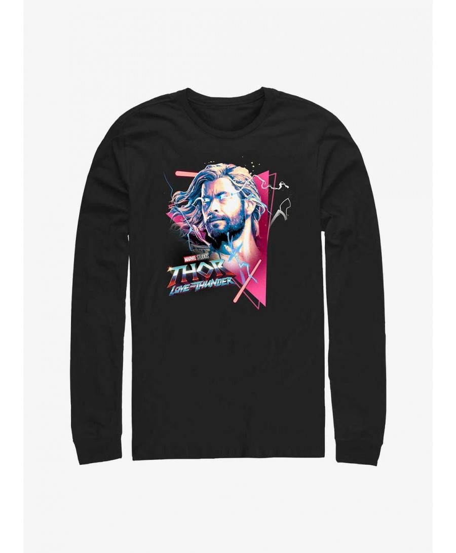 New Arrival Marvel Thor: Love And Thunder Triangle God Long Sleeve T-Shirt $10.79 T-Shirts