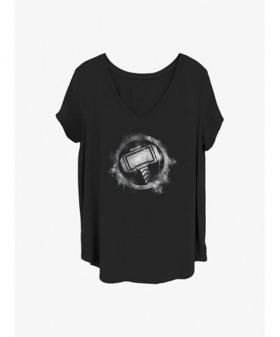 Hot Sale Marvel Thor Spray Logo Girls T-Shirt Plus Size $8.79 T-Shirts