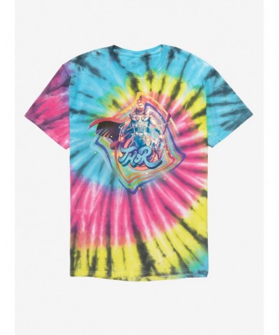 Special Marvel Thor: Love And Thunder Vintage Tie-Dye T-Shirt $4.14 T-Shirts