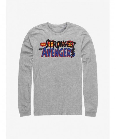 Cheap Sale Marvel Thor Strongest Avenger Long-Sleeve T-Shirt $12.90 T-Shirts