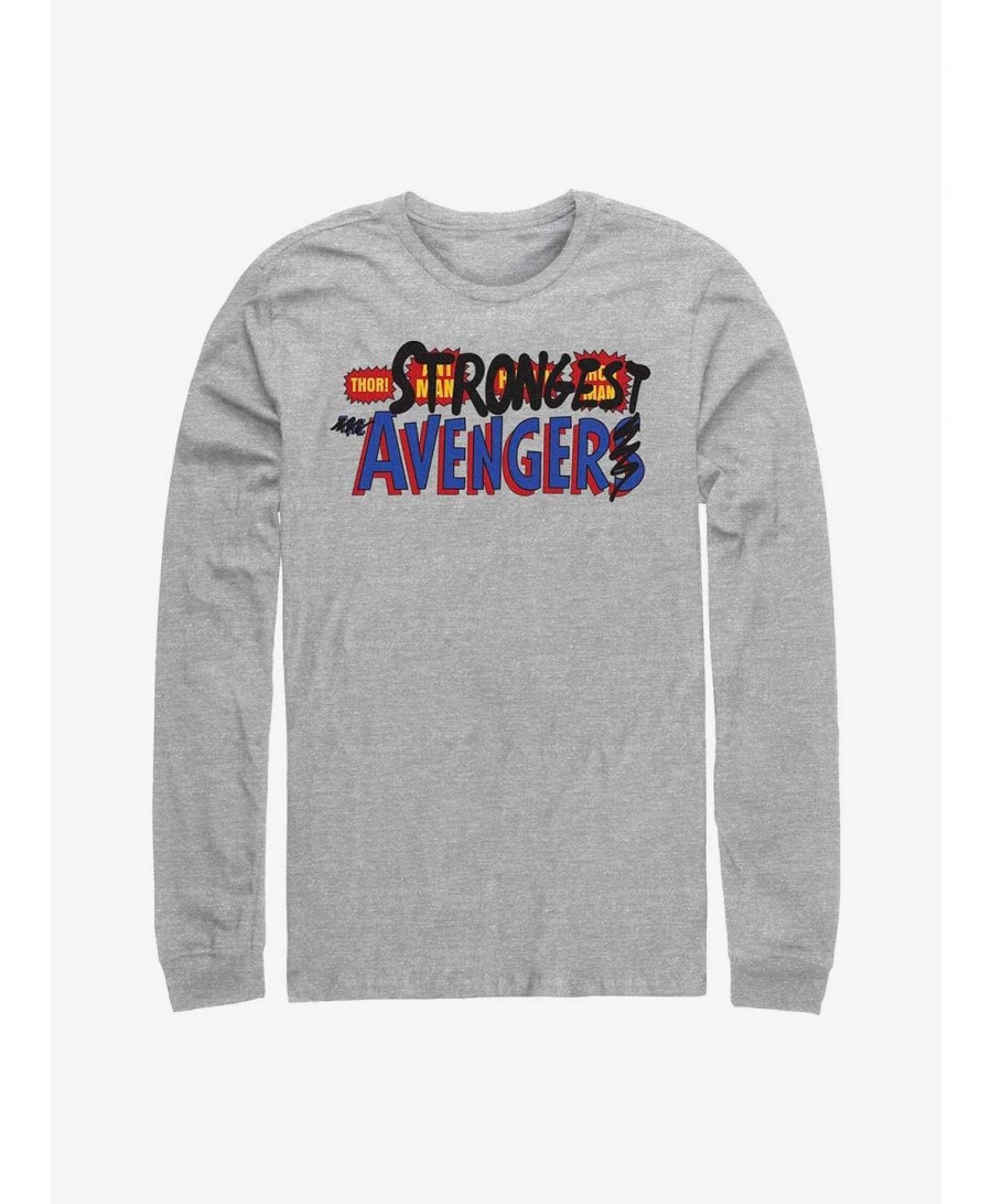 Cheap Sale Marvel Thor Strongest Avenger Long-Sleeve T-Shirt $12.90 T-Shirts