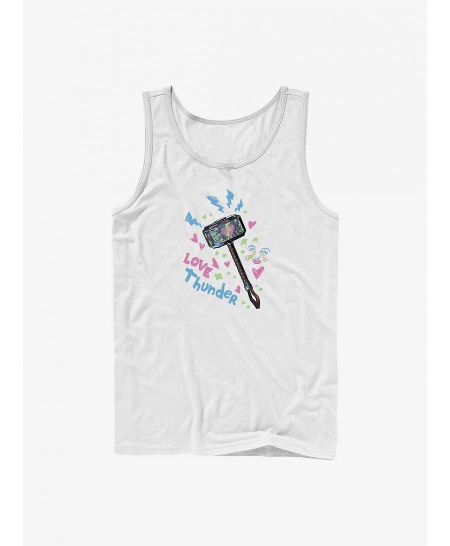 Discount Marvel Thor: Love and Thunder Graffiti Hammer Tank $8.57 Tanks