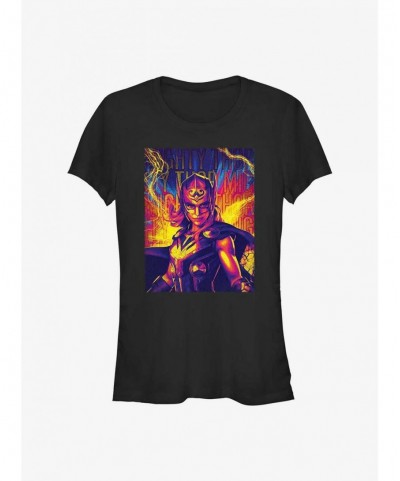 High Quality Marvel Thor: Love and Thunder Mighty Hero Lightning Girls T-Shirt $6.80 T-Shirts