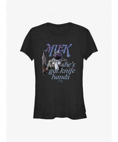 Clearance Marvel Thor: Love and Thunder Miek Knife Hands Girls T-Shirt $7.12 T-Shirts