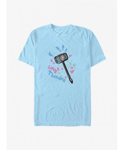 Sale Item Marvel Thor: Love and Thunder Graffiti Hammer T-Shirt $4.81 T-Shirts