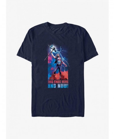 High Quality Marvel Thor: Love and Thunder Ends Here and Now T-Shirt $7.77 T-Shirts