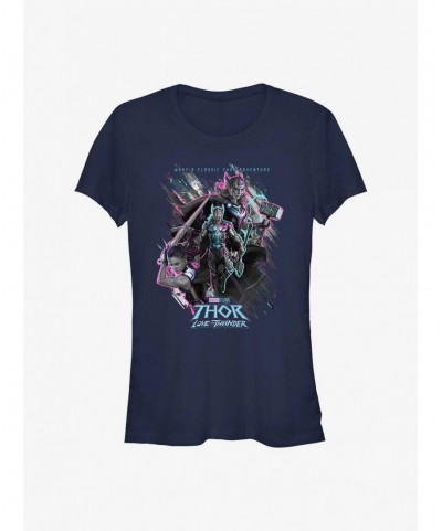 Huge Discount Marvel Thor: Love and Thunder Classic Adventure Girls T-Shirt $7.93 T-Shirts