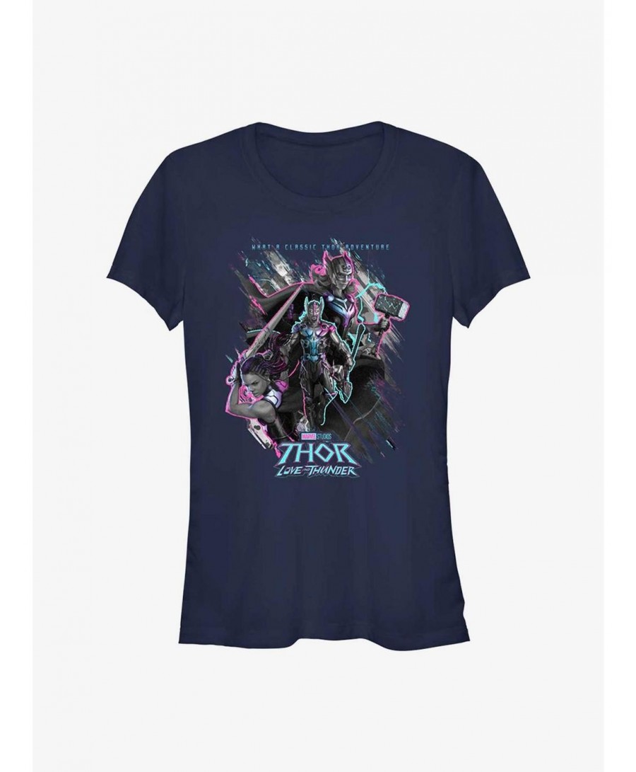 Huge Discount Marvel Thor: Love and Thunder Classic Adventure Girls T-Shirt $7.93 T-Shirts