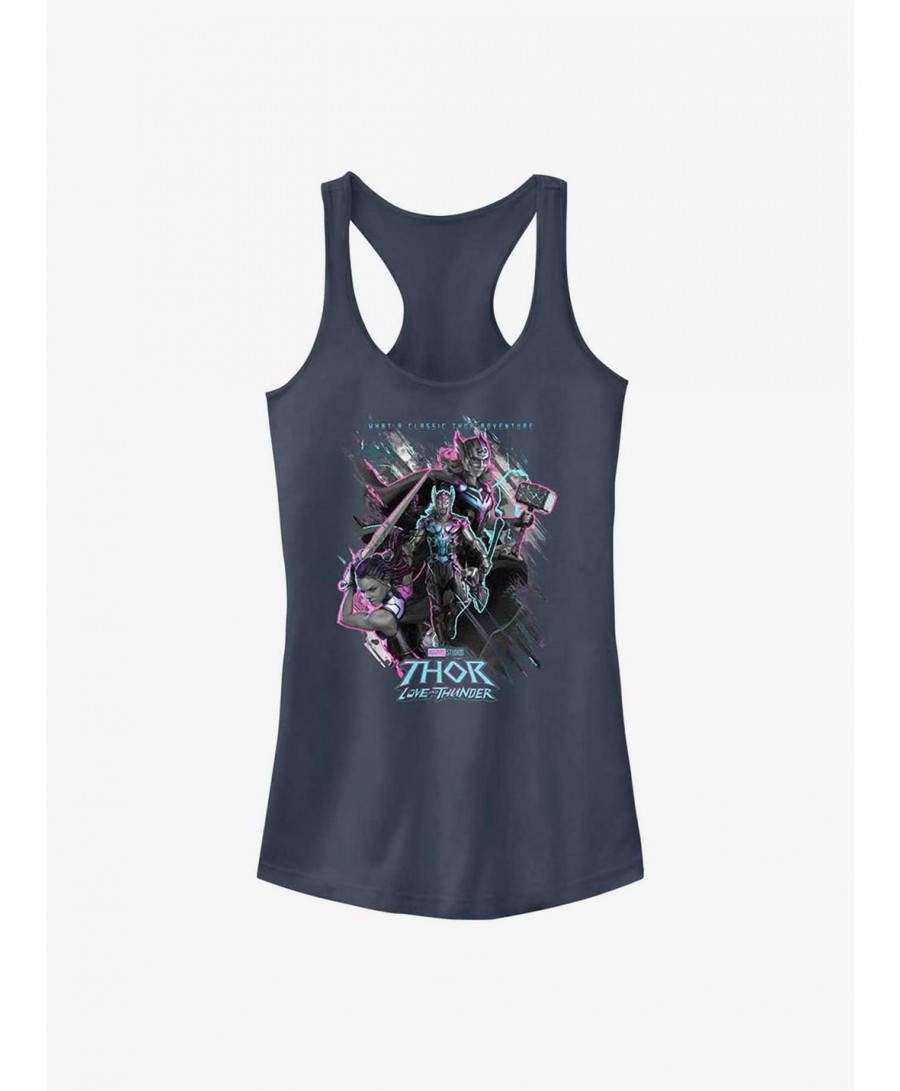 Big Sale Marvel Thor: Love and Thunder Classic Adventure Girls Tank $8.37 Tanks