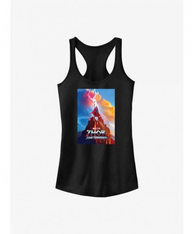 Limited Time Special Marvel Thor: Love and Thunder Lady Thor Poster Girls Tank $8.17 Tanks