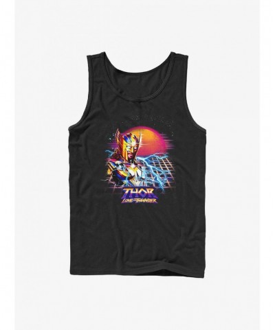 Exclusive Price Marvel Thor: Love And Thunder Synthwave Sunset Tank $8.76 Tanks