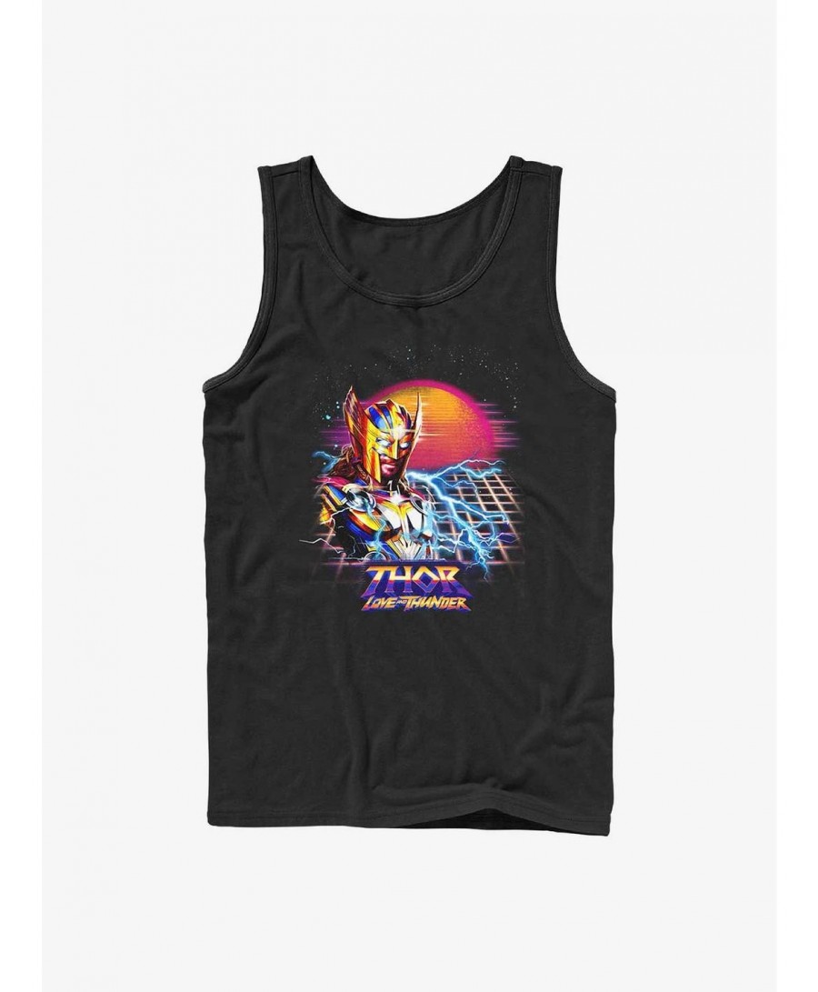 Exclusive Price Marvel Thor: Love And Thunder Synthwave Sunset Tank $8.76 Tanks