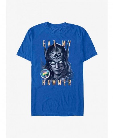 Bestselling Marvel Thor: Love and Thunder Eat My Hammer Dr. Jane Foster Portrait T-Shirt $6.21 T-Shirts