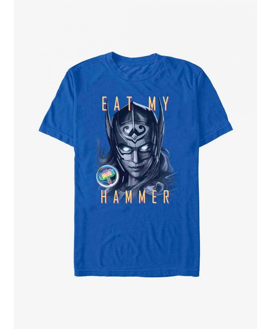 Bestselling Marvel Thor: Love and Thunder Eat My Hammer Dr. Jane Foster Portrait T-Shirt $6.21 T-Shirts