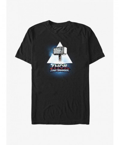 Fashion Marvel Thor Love And Thunder Mjolnir Badge T-Shirt $5.59 T-Shirts