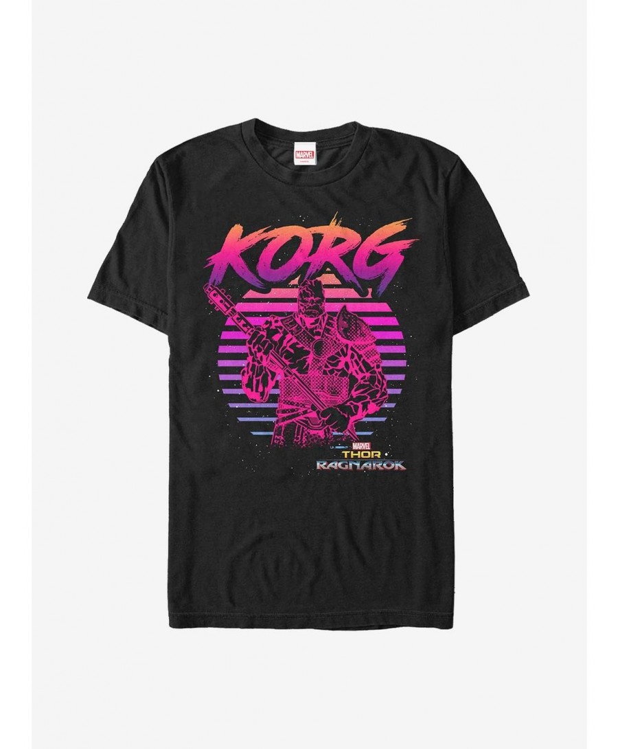 Exclusive Marvel Thor Ragnarok 80's Korg T-Shirt $4.81 T-Shirts