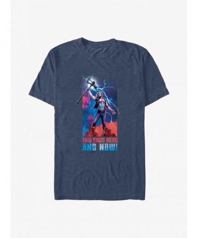 Seasonal Sale Marvel Thor: Love and Thunder Ends Here and Now T-Shirt $5.28 T-Shirts