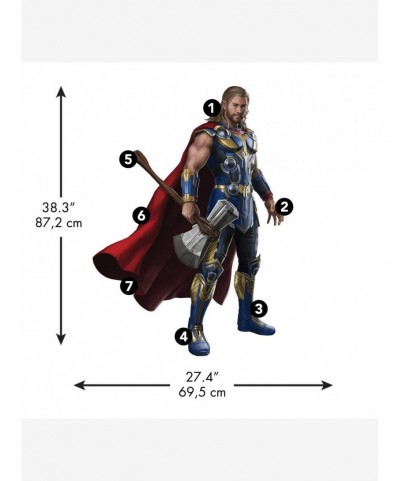 Big Sale Marvel Thor: Love & Thunder Peel & Stick Giant Wall Decals $10.71 Decals