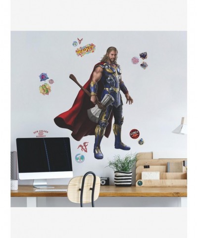 Big Sale Marvel Thor: Love & Thunder Peel & Stick Giant Wall Decals $10.71 Decals