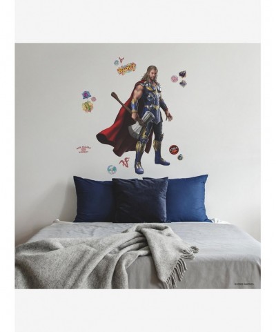 Big Sale Marvel Thor: Love & Thunder Peel & Stick Giant Wall Decals $10.71 Decals