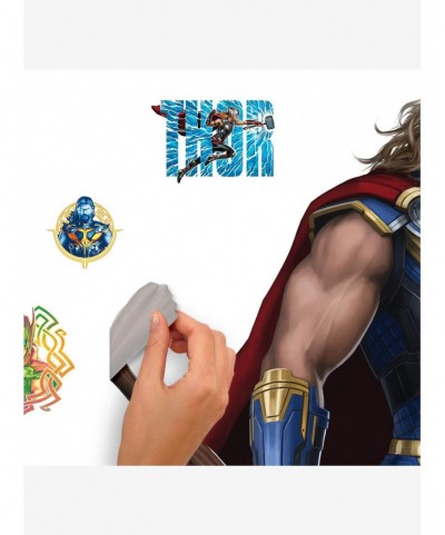 Big Sale Marvel Thor: Love & Thunder Peel & Stick Giant Wall Decals $10.71 Decals