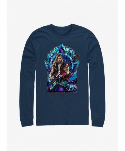 Limited Time Special Marvel Thor: Love And Thunder Thor Glass Long Sleeve T-Shirt $8.42 T-Shirts