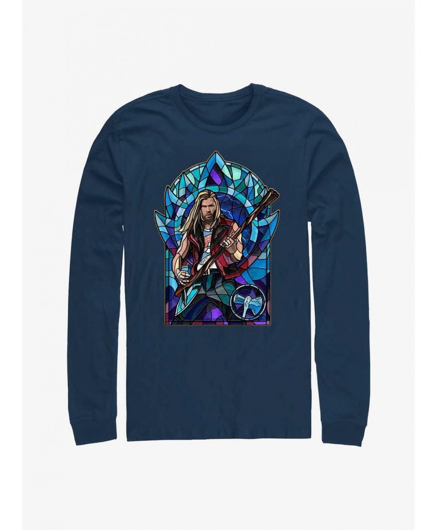 Limited Time Special Marvel Thor: Love And Thunder Thor Glass Long Sleeve T-Shirt $8.42 T-Shirts