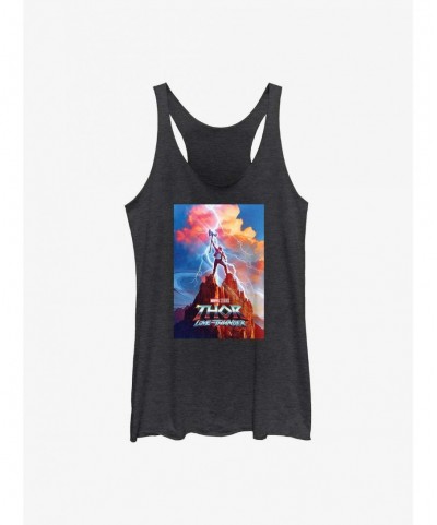 Limited Time Special Marvel Thor: Love and Thunder Movie Poster Girls Tank $9.53 Tanks