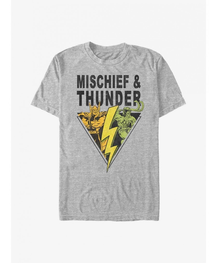 Discount Sale Marvel Thor and Loki Mischief and Thunder T-Shirt $7.61 T-Shirts