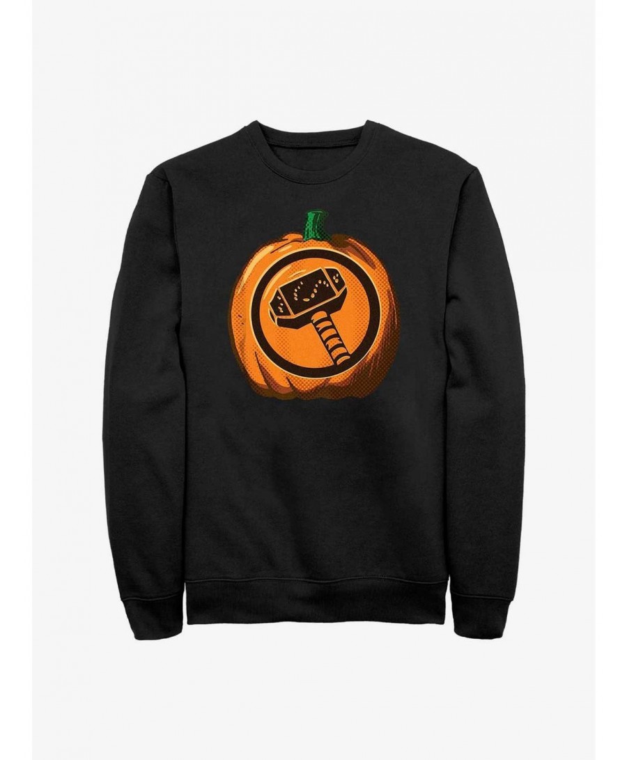 Bestselling Marvel Thor Pumpkin Logo Sweatshirt $12.69 Sweatshirts