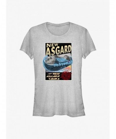 Hot Sale Marvel Thor: Love and Thunder New Asgard Destination Girls T-Shirt $5.50 T-Shirts