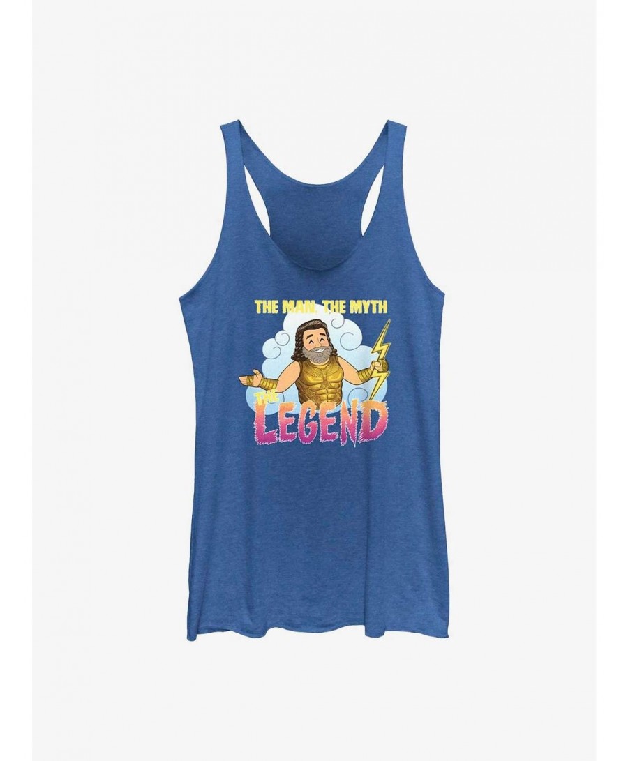 Discount Marvel Thor: Love and Thunder Zeus Man Myth Legend Girls Tank $7.46 Tanks