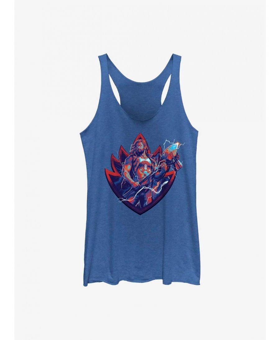 New Arrival Marvel Thor: Love And Thunder Guardian Thor Badge Girl's Tank $7.96 Tanks