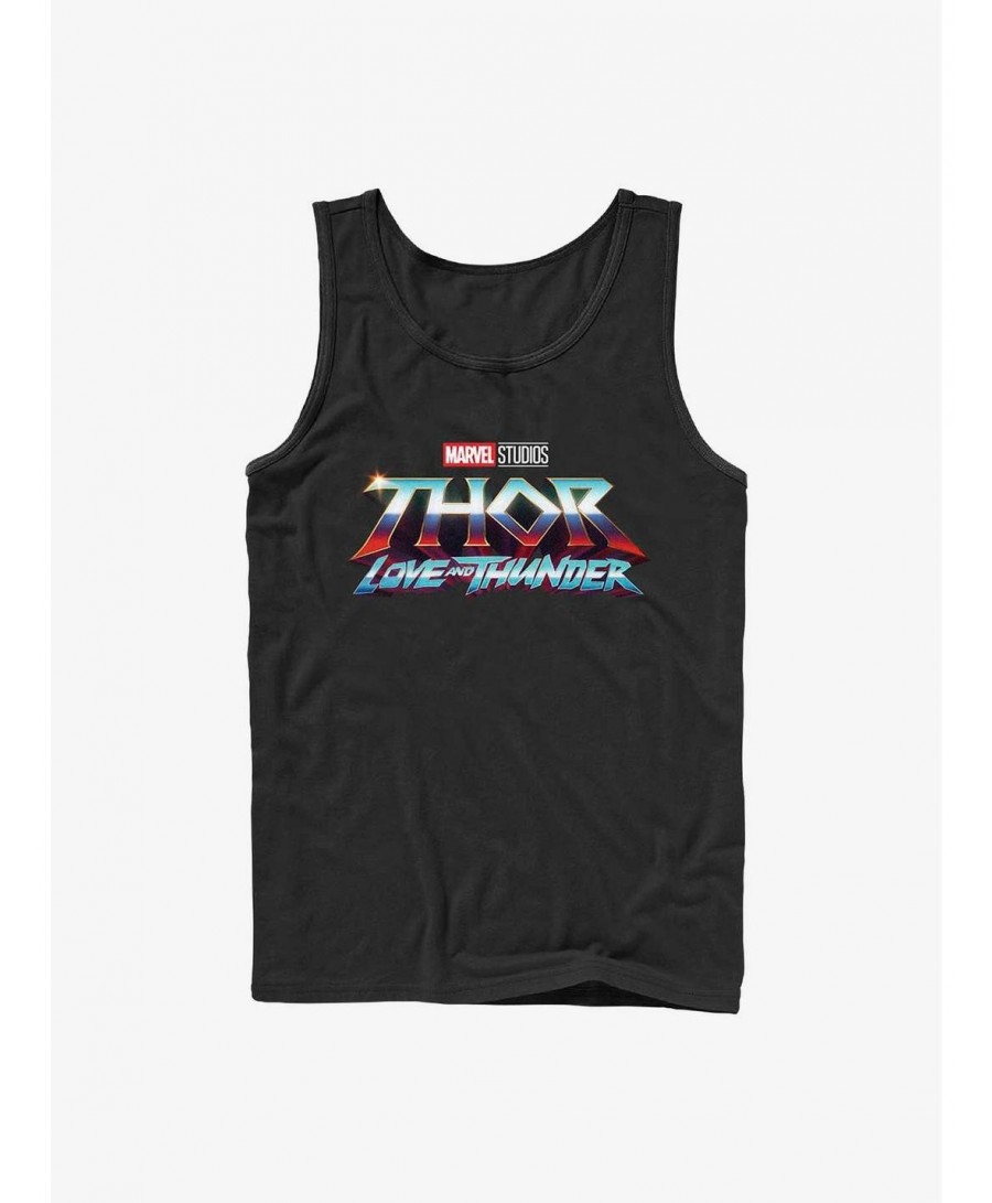 Big Sale Marvel Thor: Love And Thunder Logo Tank $8.76 Tanks