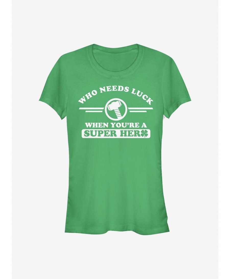 Sale Item Marvel Thor Clover Collegiate Girls T-Shirt $5.18 T-Shirts