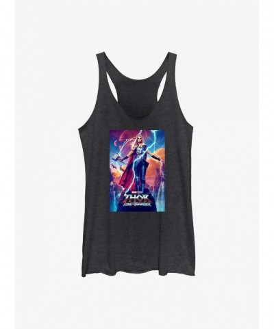 New Arrival Marvel Thor: Love and Thunder Mighty Thor Movie Poster Girls Tank $7.25 Tanks