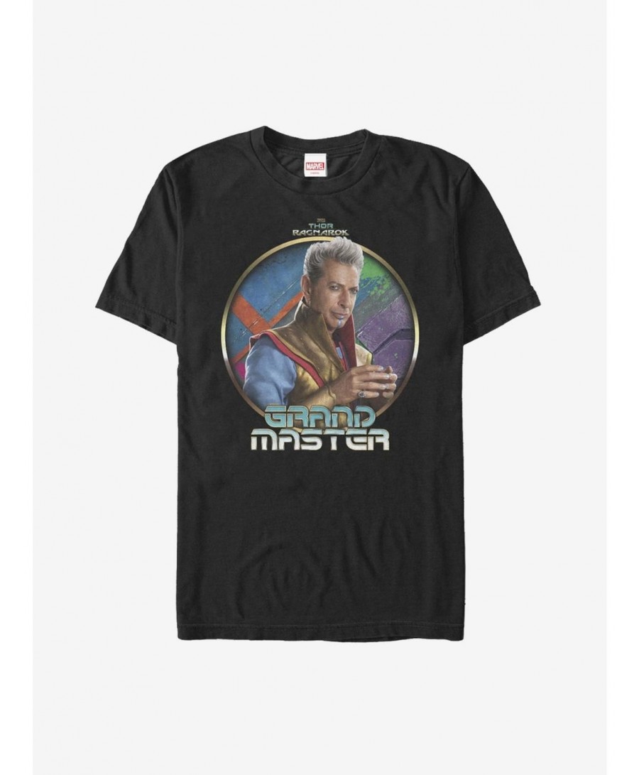 Flash Sale Marvel Thor: Ragnarok Grandmaster Circle T-Shirt $7.77 T-Shirts