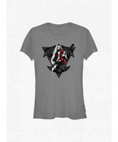 Festival Price Marvel Thor: Love and Thunder Rocker Viking Thor Girls T-Shirt $7.12 T-Shirts