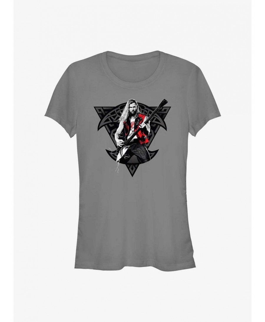 Festival Price Marvel Thor: Love and Thunder Rocker Viking Thor Girls T-Shirt $7.12 T-Shirts